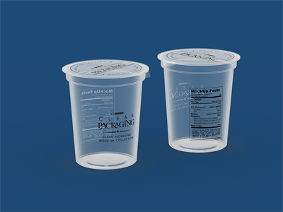 透明塑料玻璃瓶子盒子亚克力包装模型效果图展示贴图样机PSD模板