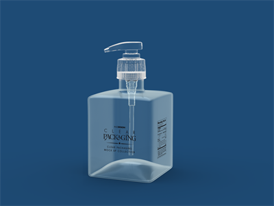 透明塑料玻璃瓶子盒子亚克力包装模型效果图展示贴图样机PSD模板