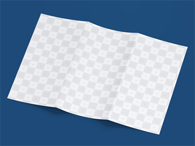 折页宣传册宣传单长方形三折页效果图展示贴图样机PSD设计素材