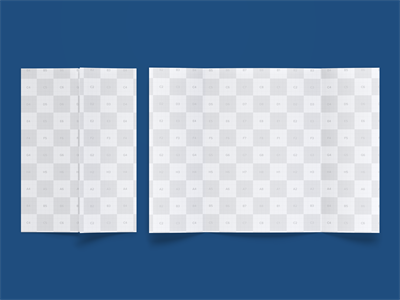 折页宣传册宣传单长方形三折页效果图展示贴图样机PSD设计素材