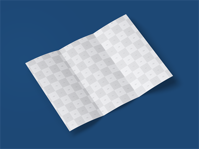 折页宣传册宣传单长方形三折页效果图展示贴图样机PSD设计素材