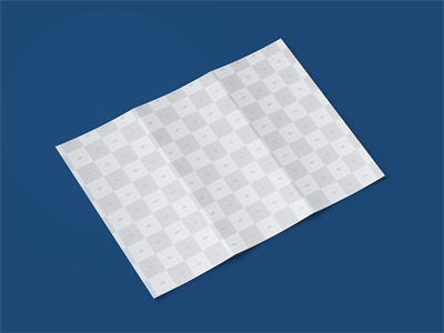 折页宣传册宣传单长方形三折页效果图展示贴图样机PSD设计素材