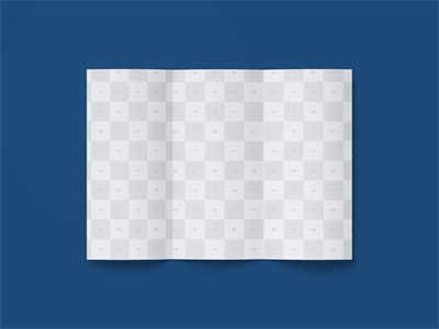 折页宣传册宣传单长方形三折页效果图展示贴图样机PSD设计素材