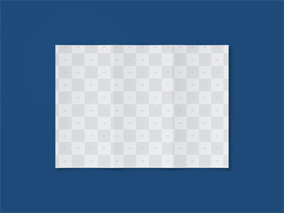 折页宣传册宣传单长方形三折页效果图展示贴图样机PSD设计素材