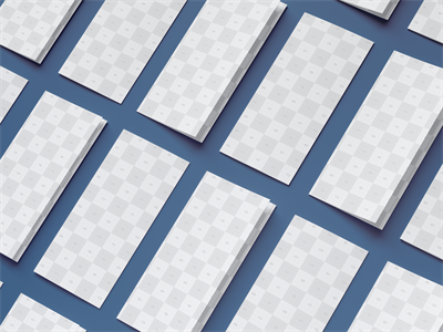 折页宣传册宣传单长方形三折页效果图展示贴图样机PSD设计素材