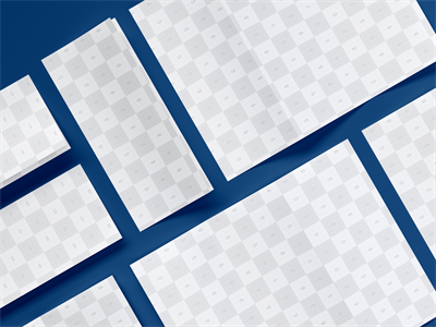 折页宣传册宣传单长方形三折页效果图展示贴图样机PSD设计素材