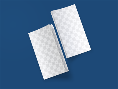 折页宣传册宣传单长方形三折页效果图展示贴图样机PSD设计素材