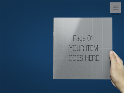 正方形画册杂志书籍样机