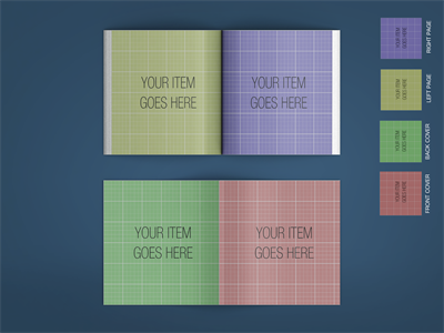 正方形画册杂志书籍样机