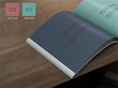 正方形画册杂志书籍样机
