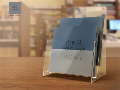 正方形画册杂志书籍样机