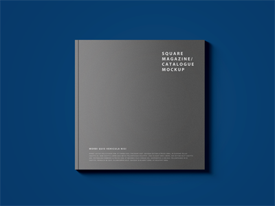 正方形画册杂志书籍样机