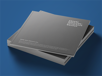 正方形画册杂志书籍样机