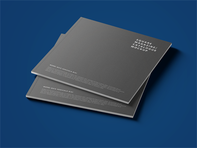 正方形画册杂志书籍样机