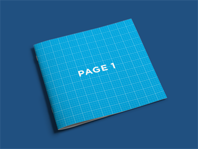 正方形画册杂志书籍样机