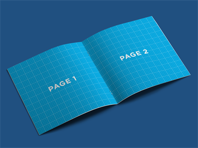 正方形画册杂志书籍样机