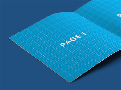 正方形画册杂志书籍样机