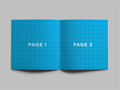 正方形画册杂志书籍样机