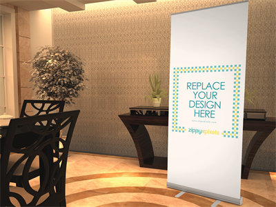 易拉宝X展架样机