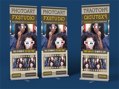 易拉宝X展架样机