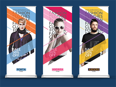 易拉宝X展架样机