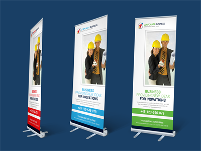 易拉宝X展架样机