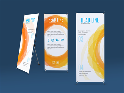 易拉宝X展架样机