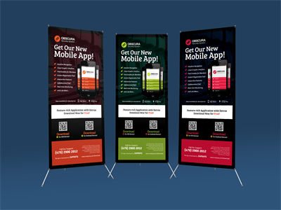 易拉宝X展架样机