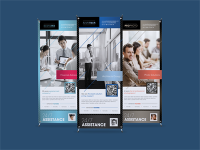 易拉宝X展架样机