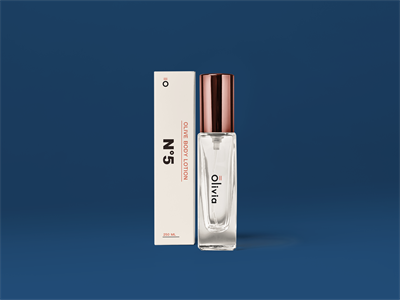 香水化妆品护肤品包装盒瓶子效果品牌智能贴图VI样机