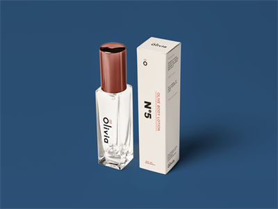 香水化妆品护肤品包装盒瓶子效果品牌智能贴图VI样机