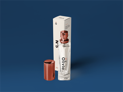 香水化妆品护肤品包装盒瓶子效果品牌智能贴图VI样机