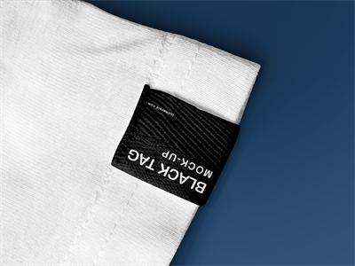 T恤短袖文化衫样机效果展示PSD源文件智能贴图设计素材标签