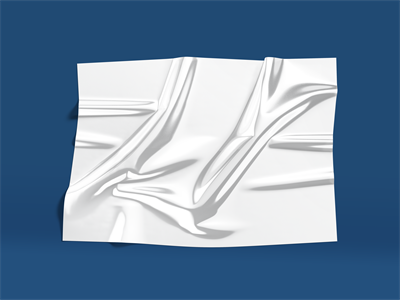 高级感透明皱纹塑料箔胶膜胶带海报效果图展示样机贴图设计素材