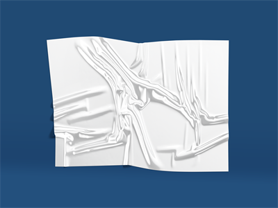 高级感透明皱纹塑料箔胶膜胶带海报效果图展示样机贴图设计素材