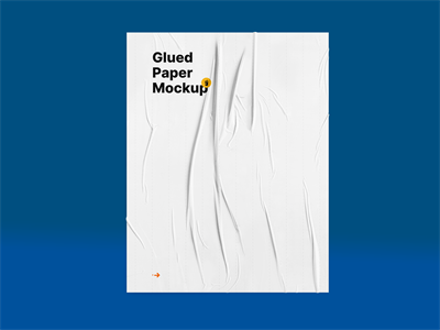 褶皱纸张信纸样机