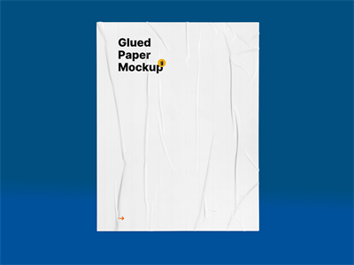 褶皱纸张信纸样机