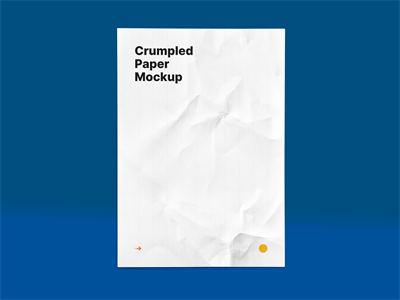 褶皱纸张信纸样机