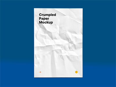 褶皱纸张信纸样机