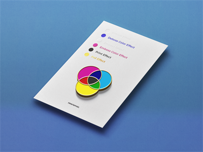 高品质珐琅金属胸针徽章样机素材PS智能贴图