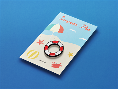 高品质珐琅金属胸针徽章样机素材PS智能贴图