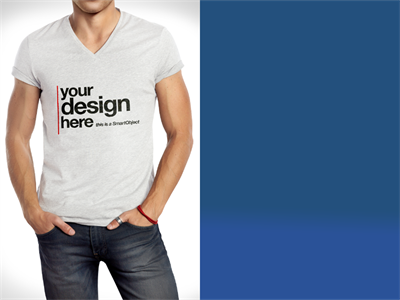 男T恤短袖T恤样机