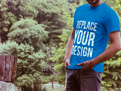 男T恤短袖T恤样机