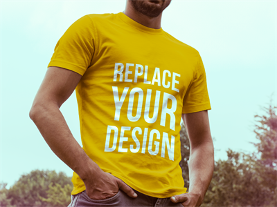 男T恤短袖T恤样机