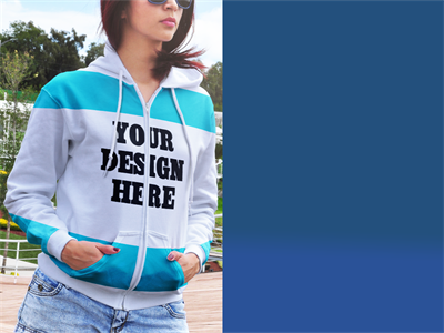 女T恤样机连帽衫