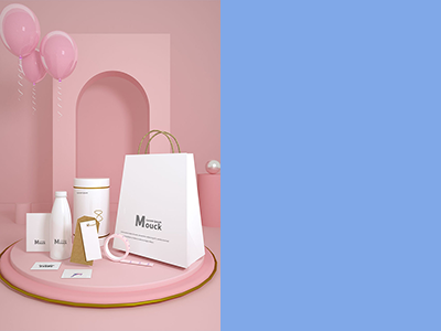 餐饮化妆品打包袋包装袋包装盒样机