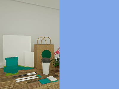 餐饮包装纸袋咖啡杯手提袋样机筷子吸管