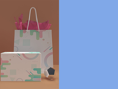 手提袋纸袋包装盒样机