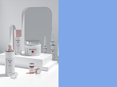 化妆品包装瓶样机玻璃瓶样机喷雾滴管美妆护肤品