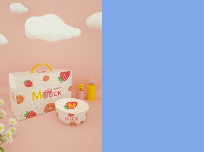 包装盒牛奶包装盒样机